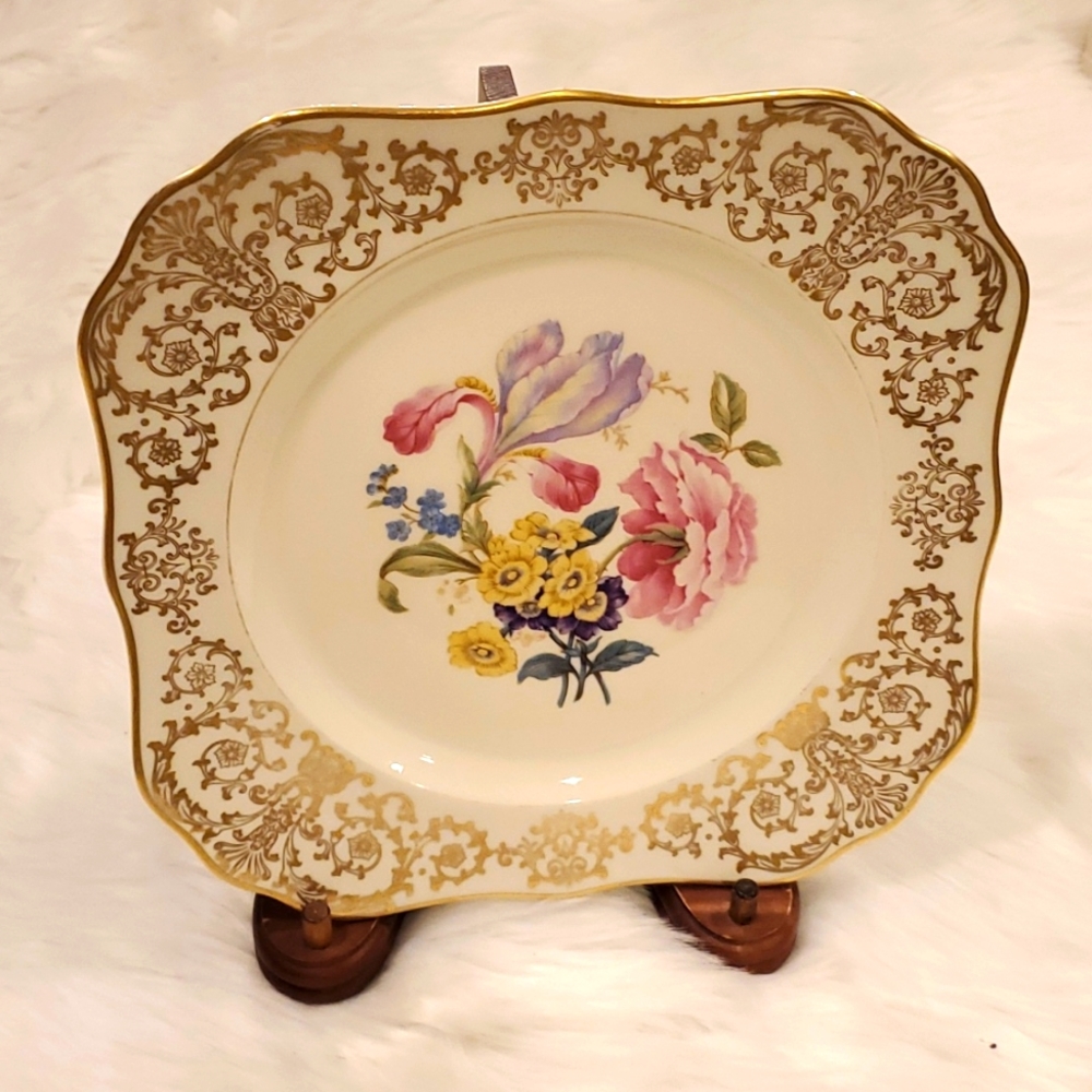 Vintage Bundle Set 5 Dresden Bavaria Hutschenreuther Wedgwood Floral Plates